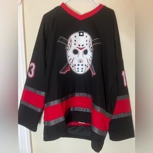 embroidered Jason hockey movie promo jersey